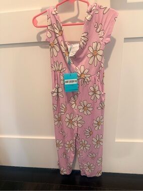 Posh Peanut Pink Daisy Romper Jumpsuit